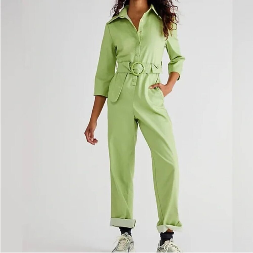 House of Sunny Golden Years green coverall jumpsuit boiler suit - 4